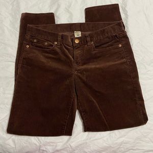 J. Crew Low Rise Corduroys size 29